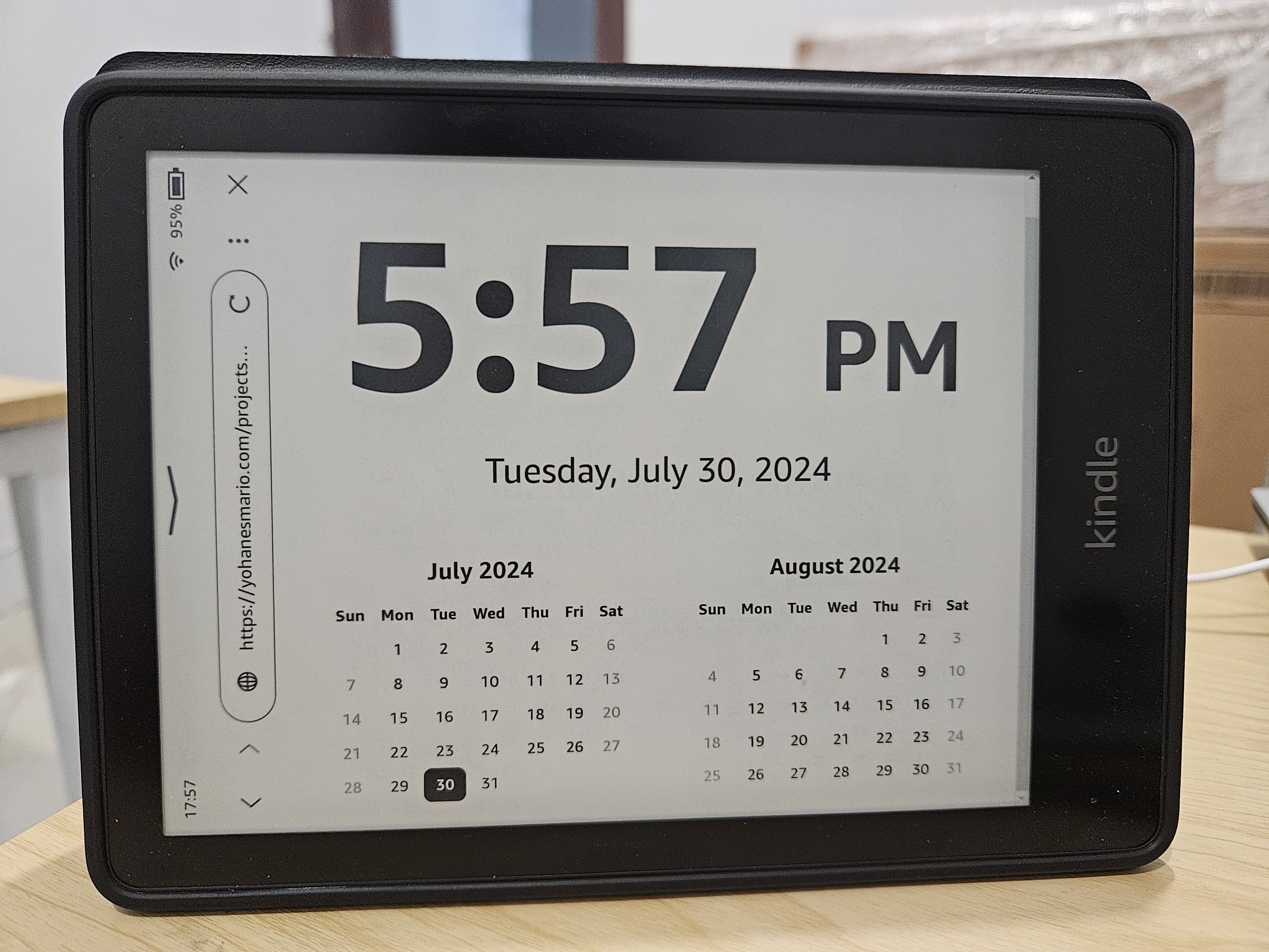 Kindle Clock